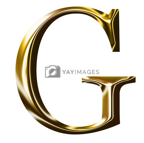 Gold Alphabet Symbol G Uppercase Letter By Svtrotof Vectors