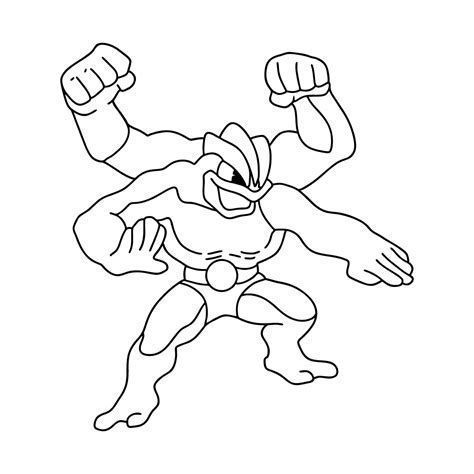 Coloring Page Pokemon Go Machamp ♥ Online And Print For Free