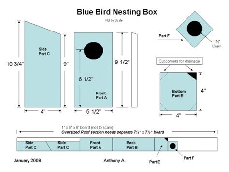 Explained is the design and purpose for the birdhouse. How To Build a Bluebird House: Bluebird Nest Box Plans