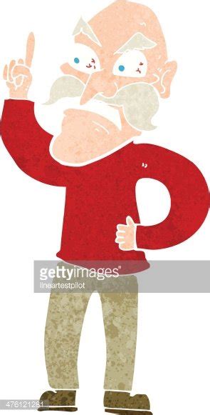 Cartoon Old Man Laying Down Rules Stock Clipart Royalty Free Freeimages