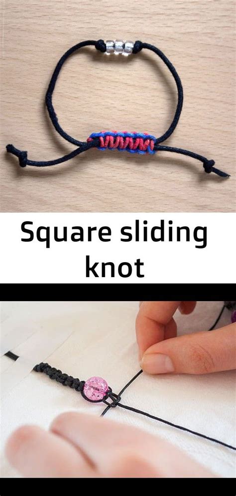 Square Sliding Knot Shamballa Bracelets Sliding Knot Blog Tutorials