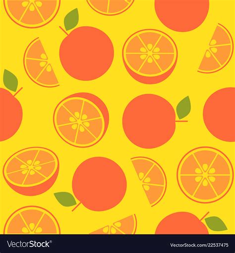Free Download Orange Retro Style Seamless Pattern For Wallpaper Vector