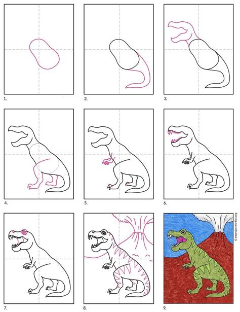 How To Draw A Dinosaur · Art Projects For Kids