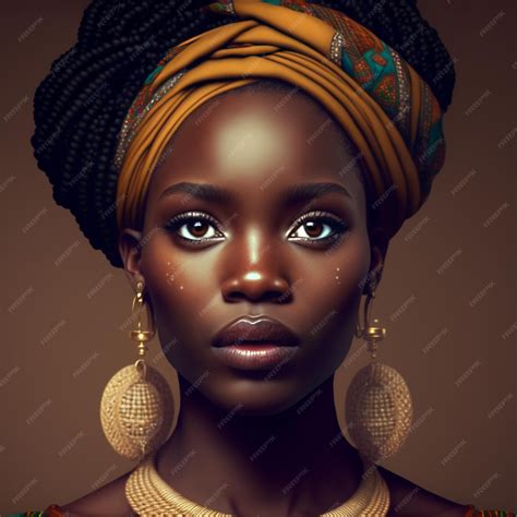 Beauté Noire Belle Fille Noire Afro Américaine Femme Africaine Modèle Noir Photo Premium