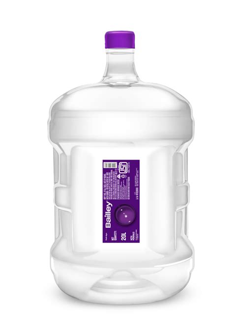 Screw Cap Plastic Bailley Packaged Mineral Water Jar Capacity 20
