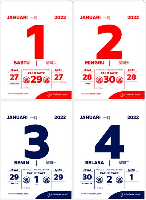 Template Kalender sobek 2022 60 Kalender Sobek, Kalender Harian ...