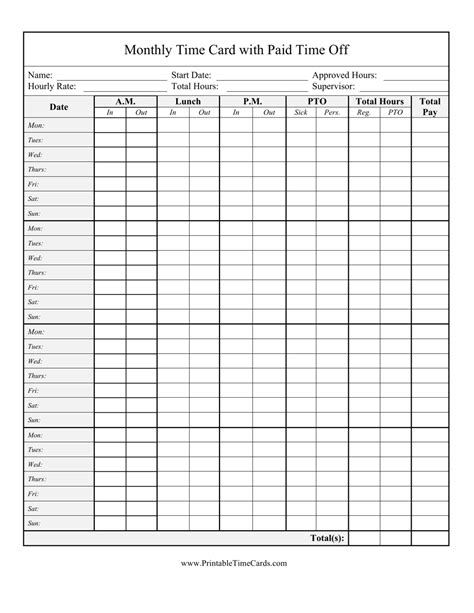 Timesheet Template Download Printable Pdf Templateroller Images