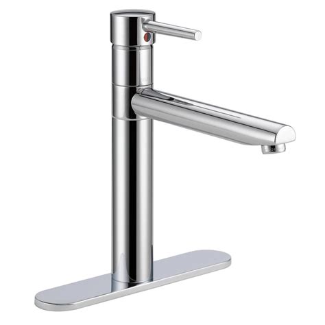 There are two versions available, the standard. Delta 1158LF Trinsic Single-Handle Standard Kitchen Faucet ...