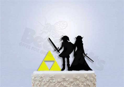 Link And Zelda Wedding Cake Topper Zelda Wedding Wedding Cake