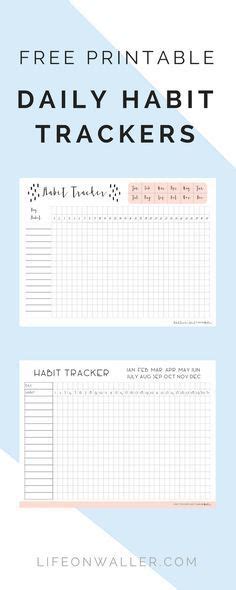 Paper Party Supplies Calendars Planners Habit Tracker Printable