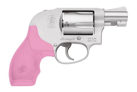 Smith And Wesson 638 38 Special Revolver Airweight With Pink And Black