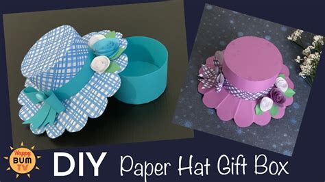 Diy Paper Hat T Box I Easy Diy Paper Crafts Youtube