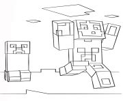 Coloriage minecraft Alex  JeColorie.com