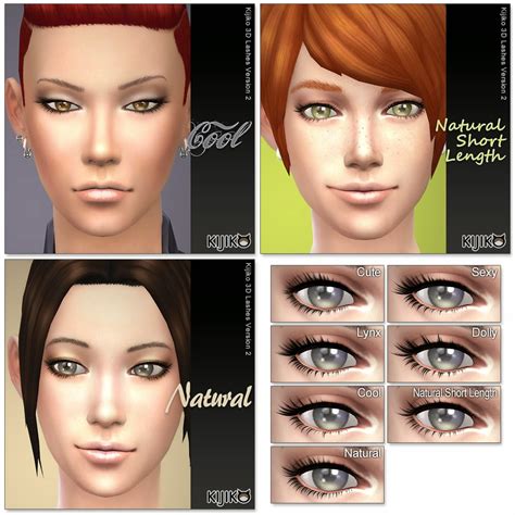 My Sims 4 Blog 3d Eyelashes Version 2 By Kijiko