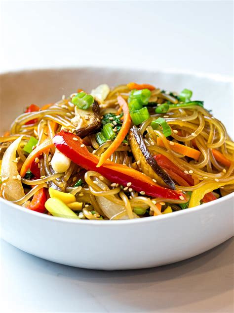 Great recipes are one of the best parts of the holiday season. Easy Japchae (Korean glass noodle stir fry) - Drive Me Hungry