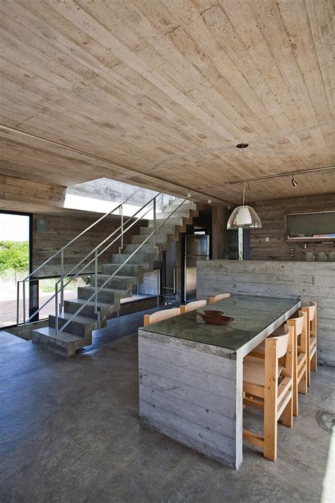 35 Captivating Living Room Designs With Concrete Wall