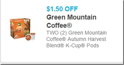 New Printable Coupons For Green Mountain Fall Flavored K Cups