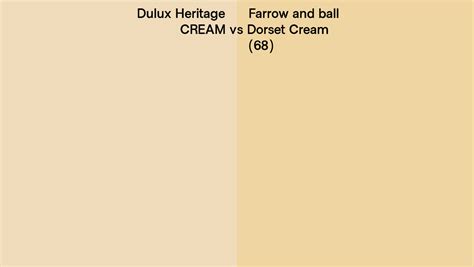 Dulux Heritage Cream Vs Farrow And Ball Dorset Cream 68 Side By Side