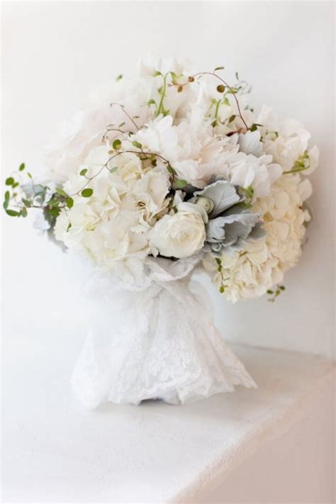 5 ideas for wedding centerpiece with plastic & glass vases: 35 Gorgeous Wedding Bouquet Wraps, Holders And Handles ...