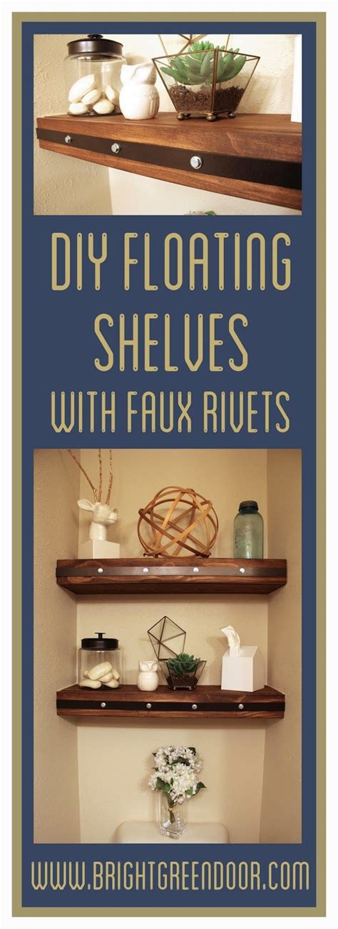 Diy Floating Shelves With Faux Rivets Floating Shelves Diy Floating