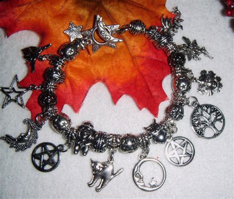 Nice Silver Charm Bracelet Silver Charms Geek Wedding Witches Brew