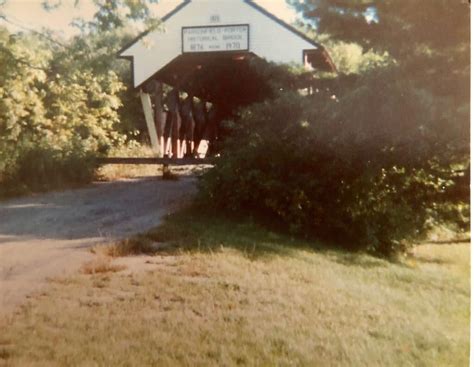 Parsonsfield Porter Covered Bridge Spanning Ossipee River In