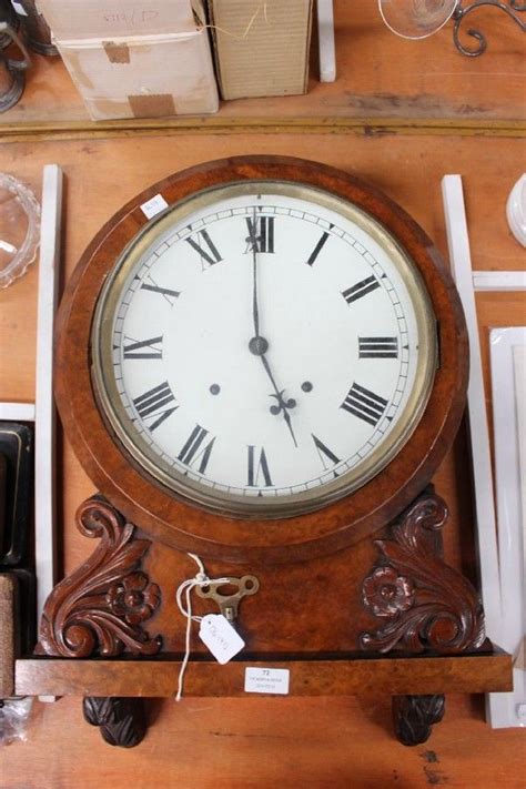 English Walnut Wall Clock 19th Century Needs Repair Clocks Wall Horology Clocks And Watches