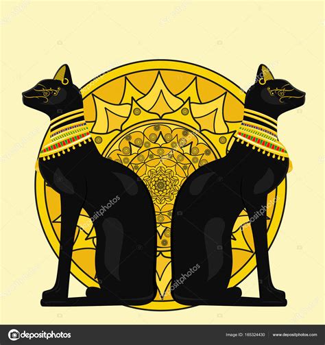 Vector Image Of Egyptian Cats — Stock Vector © Daudau992 165324430