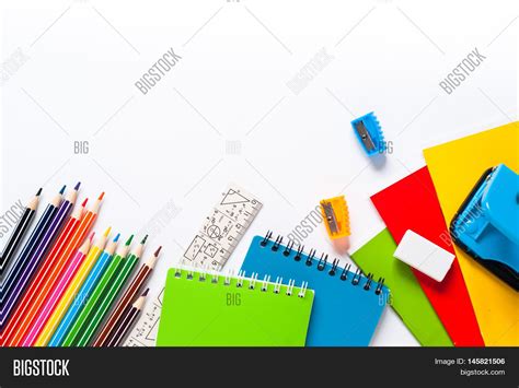 School Office Supplies Image And Photo Free Trial Bigstock