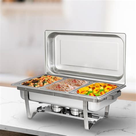 GoDecor 8Qt Stainless Steel Chafing Dish Complete Full Size Chafer