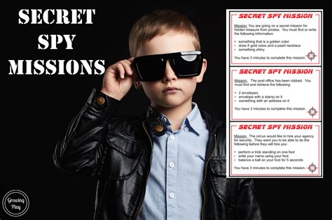 Secret Agent Missions Pretend Play Growing Play