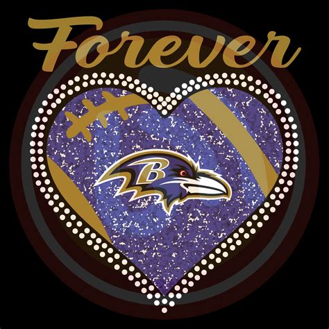 Forever Baltimore Ravens Heart Diamond Svg, Sport Svg, Baltimore Ravens Svg, Ravens Football 