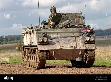 A British Army Fv432 Armoured Personnel Carrier On The Salisbury Plain