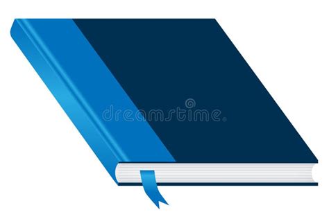 Blue Book Closed And Bookmark Stock Vector Illustration Of Hardback