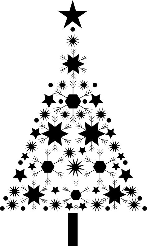 Christmas Tree Clipart Black White 20 Free Cliparts Download Images