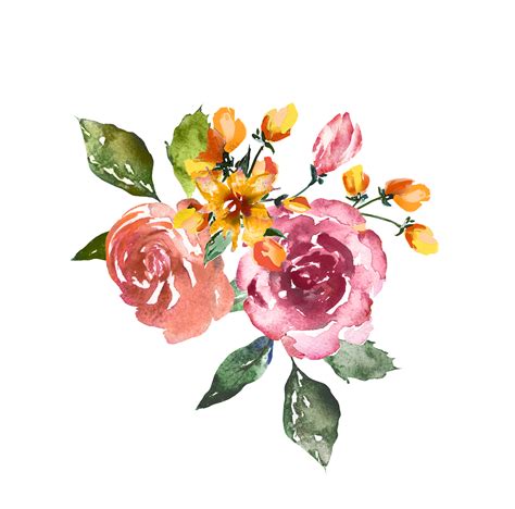 H804 (16) | Free watercolor flowers, Loose watercolor flowers, Watercolor flowers