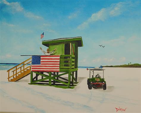 The Legend Scooter On Siesta Key Beach Painting By Lloyd Dobson Fine