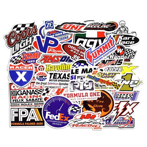Buy Pcs Racing Car Modified Brand Logo Stickers Automotive Sticker Pack Car Brand Logo Vinyl