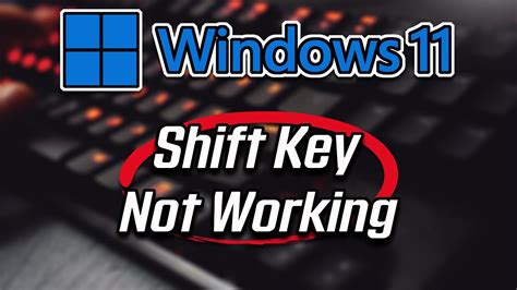 How To Fix Shift Key Not Working In Windows Tutorial YouTube