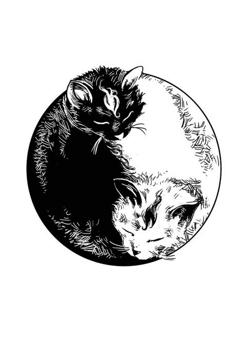 Yin Yang Cats By Steff00 On Deviantart Yin Yang Tattoos Cat Tattoo