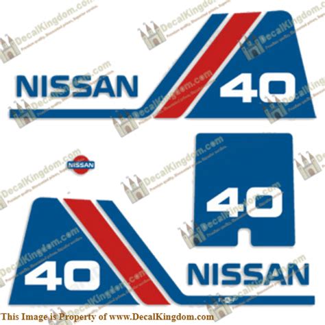 Nissan 40hp Decal Kit 1984 1995