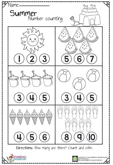 counting worksheets | Math counting worksheets, Preschool math