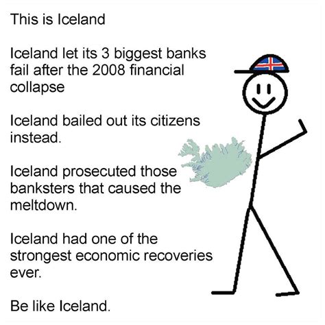 However, it is not communist, as the state does not attempt to control the means of production. Iceland Sentences 29th Banker To Prison, US Bankers Still ...