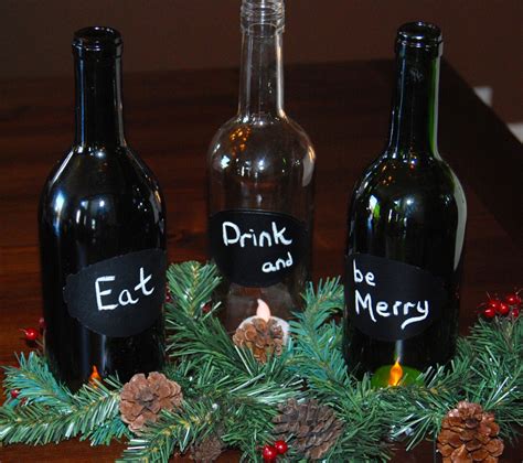 3 Wine Bottle Hurricanes With Chalkboard Labels Perfect For Etsy