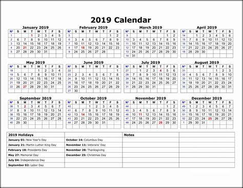One Year Calendar Template Pdf Template