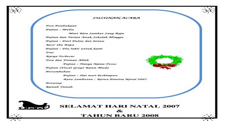 Berpakaian rapi seperti ke sekolah minggu 2. Paling Keren Contoh Tertib Acara Natal Sekolah Anak ...