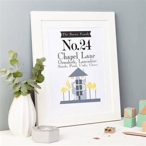 Personalised New Home Framed Print By Tillie Mint Loves