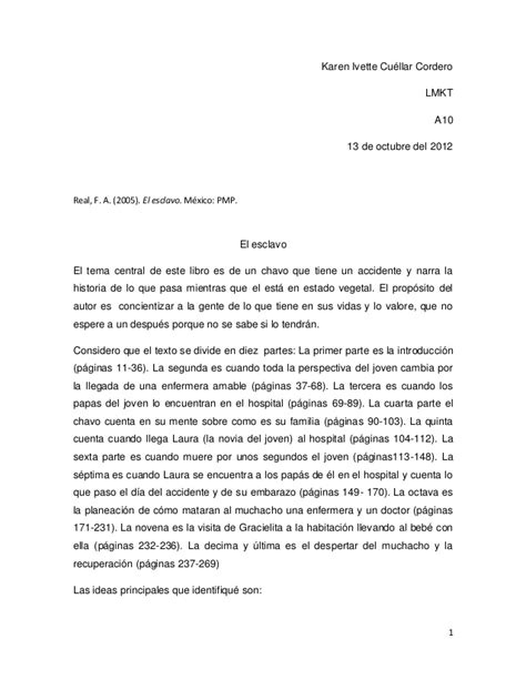 Sinopsis completa y descripción del libro ebook el libro esclavo. Resumen el esclavo