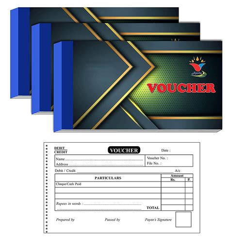 Debitcredit Perforated Voucher Book 185 × 105 Cm 50 Sheets Pack