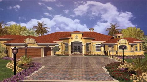 Single Storey Luxury Mediterranean House Plans One Story Plan Part